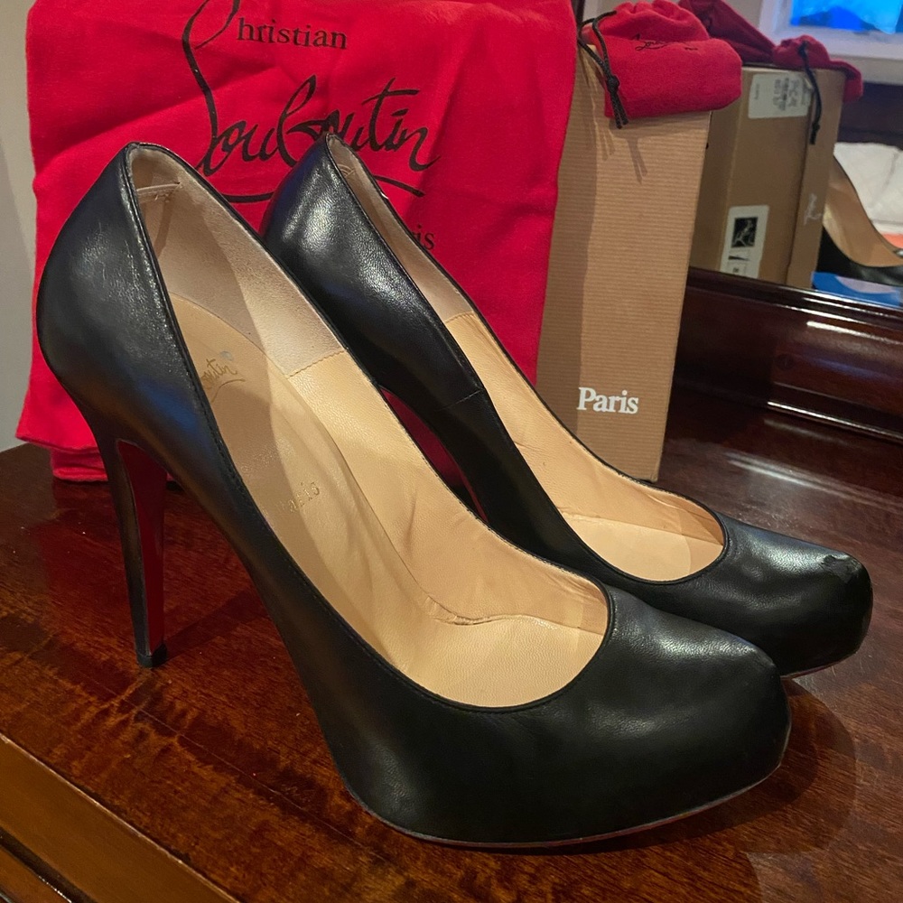 Christian Louboutin black Rolando 120 heels